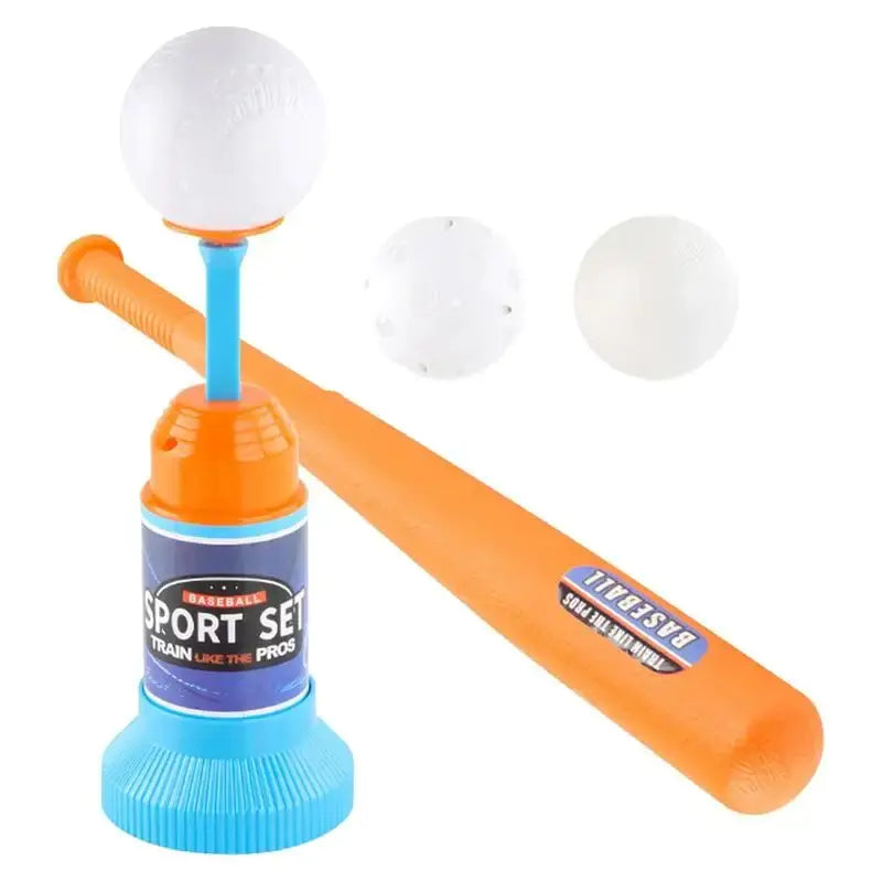 Children's Baseball Launcher Toy Set Baseball Tees Include 3 Balls Launcher Outdoor Sports Automatic Ball Toys Gifts for Toddler