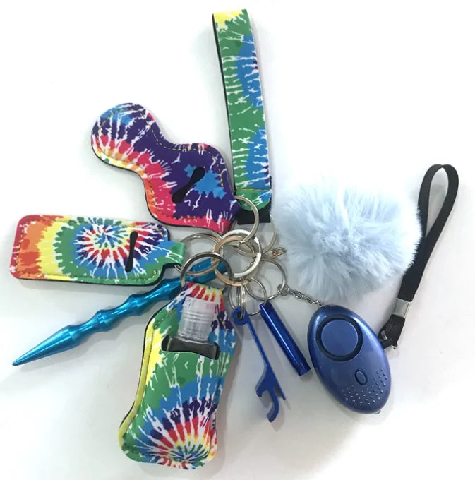 Self Defense Wristlet Keychain Set