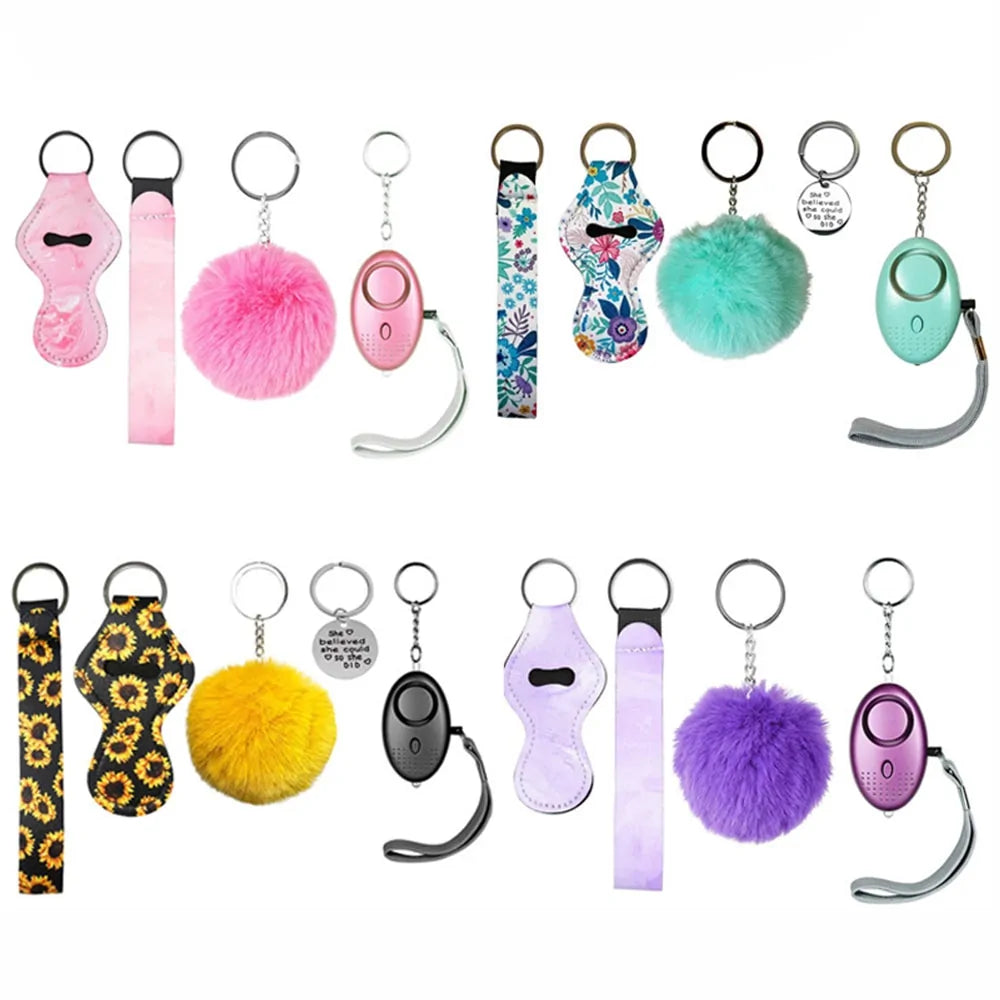 4Pieces Self Defense Ring Keychain