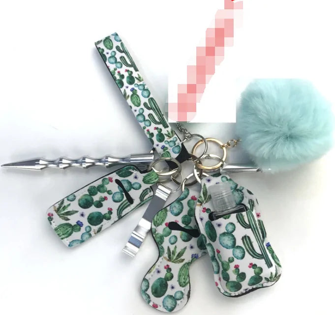 Self Defense Wristlet Keychain Set