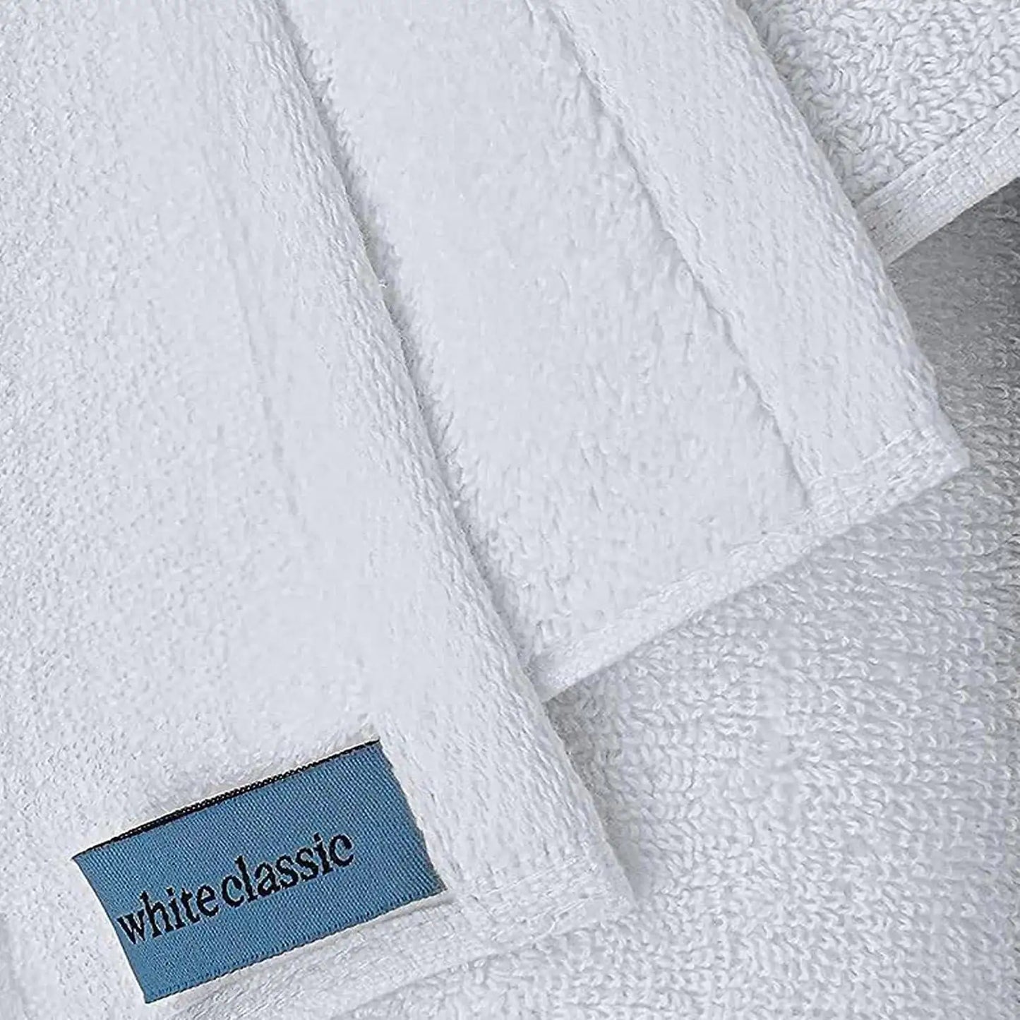 Resort Collection Soft Bath Towels 28x55 in 4 Pack WhiteLuxury Hotel Plush &